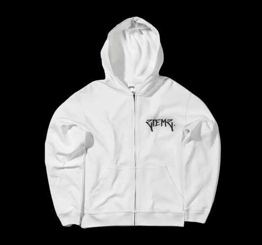 Ziemz White Zip Up