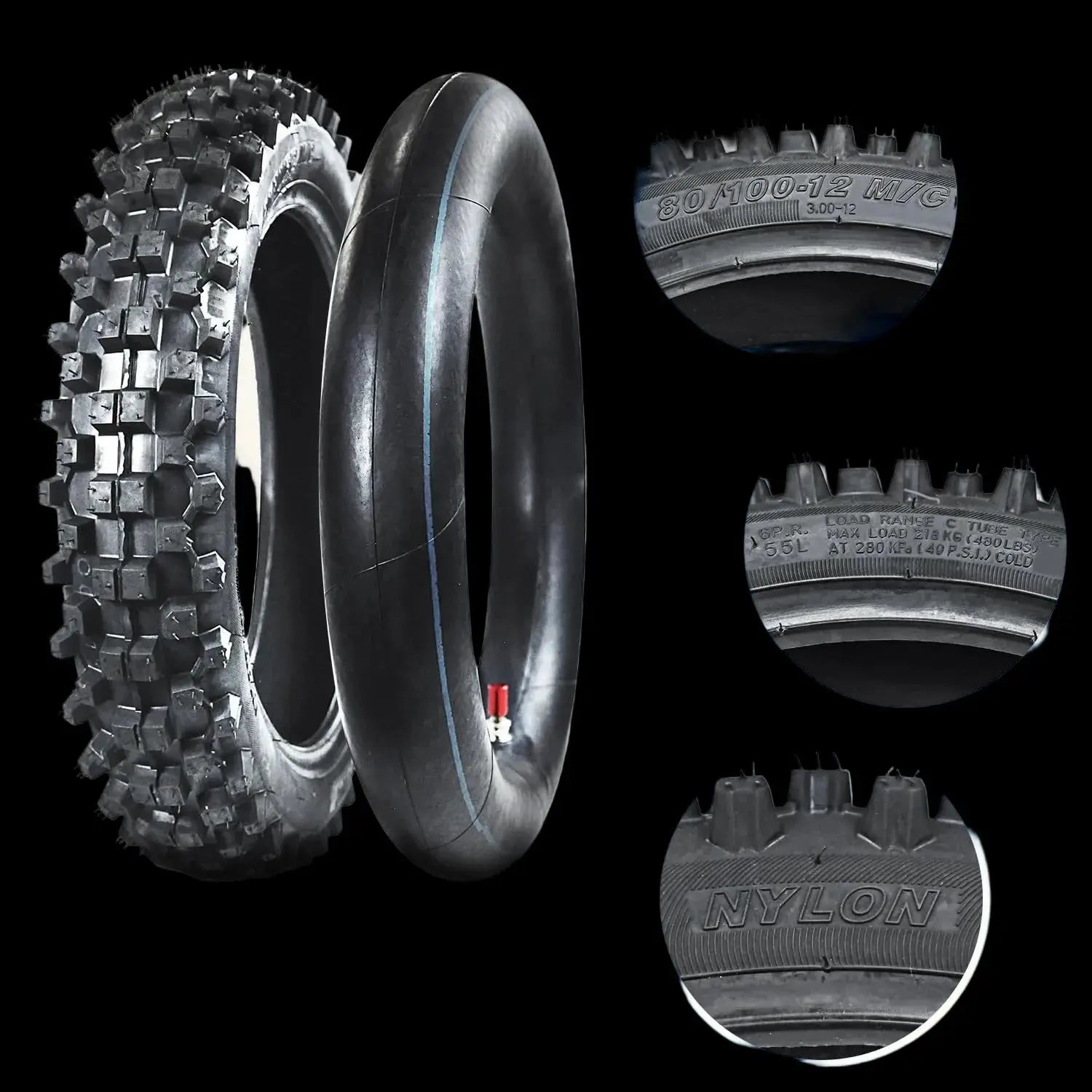 Tuttio Dirt Tire Set w/ Tube - Ships Next Day - Voltx