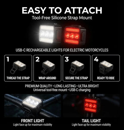 Universal Front & Rear E-moto Lights - Voltx